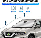 KUST Windshield Sun Shade for 2014-2020 Nissan Rogue Sunshade Foldable Window - Image 2