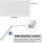 Slatwall Panel Garage Organizer PVC Slatwall Heavy Duty Wall Mounted Rack - Image 4