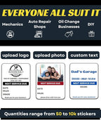 Oil Change Stickers for Windshield Personalized - Image 2