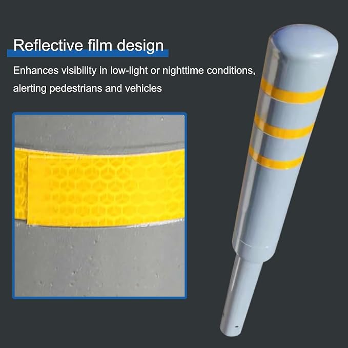 Metal Safety Bollard, Car Parking Protection Posts, Personal Garage Driveway - Image 4
