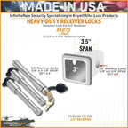 61673 | 3 Pack, Keyed Alike, Receiver Locks - Image 2