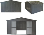 IKERY Extra - Large Galvanized Steel Storage Shed - 11' x 12.5' - Image 6