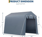 6x6 FT Outdoor Storage Shed, Portable Carport - Image 10