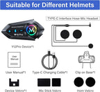 Motorcycle Helmet Headset Speakers Headphones - Image 8