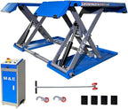 M&E 7700lbs Mid Rise Scissor Lift Pneumatic Release Auto Lift Car Lift 220V by Katool