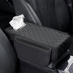 Car Armrest Cover Leather Car Console Covers Box Pad by Rneswi