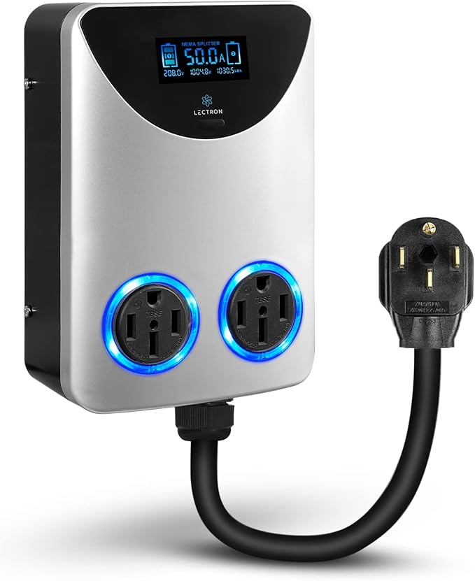 Lectron NEMA Socket Splitter for Level 2 EV Charger Installation by LECTRON