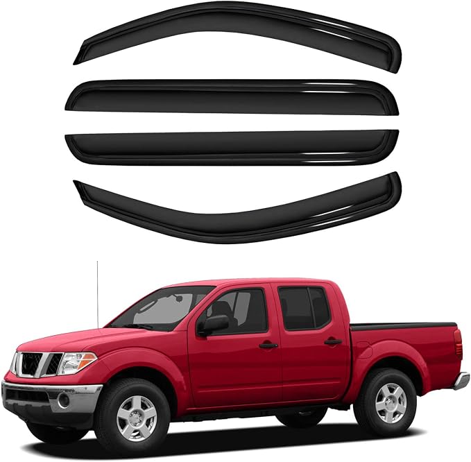 4pc Sun Rain Guards Window Visor Wind Deflector Compatible by GLDIFA