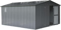 IKERY Extra - Large Galvanized Steel Storage Shed - 11' x 12.5' by IKERY