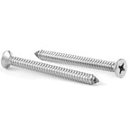 #12 x 2 Wood Screw 100Pcs 18-8 Stainless Steel Screws Flat Head Phillips Fast by SGTZH