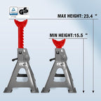 Car Jack Stands 6 Ton with Double Locking and Large Foot Base - Image 2