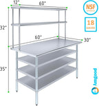 Amgood 30" x 60" Stainless Steel Work Table - Image 3