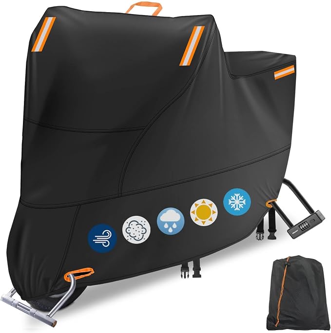 Motor Bike Cover Waterproof Outdoor, Motorbike Scooter Moped Cover Sun Rain by RELEDESA