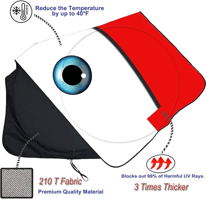 Gven Windshield Sun Shade 2025 Truck Windshield Cover Sun Shade Automotive - Image 5