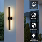 Black Modern LED Outdoor Wall Sconce 31.5" Long Outdoor Wall Lights Exterior - Image 6