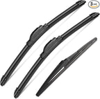 3 Wipers Set for Ford Expedition 2018 2019 2020 2021 2022 2023, Windshield by SCTIOANSNOemWiperBlades