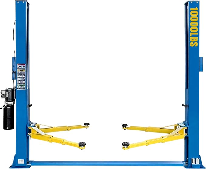 110V Two Post Car Lift 10, 000 LBS Heavy Duty Floor Plate 2 Posts Auto Hoist by HPDMC
