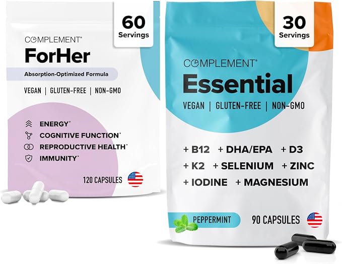 Complement ForHer & Essential Vegan Multivitamin Bundle – 30-Day Women’s by Complement