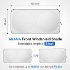 ARANA RV Windshield Sun Shade - Image 2