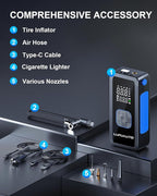 Tire Inflator Portable Air Compressor, 150PSI Air Pump Tires Portable - Image 2