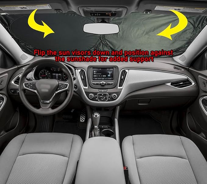 Gven Windshield Sun Shade 2025 Windshield Cover Sun Shade Automotive Interior - Image 6