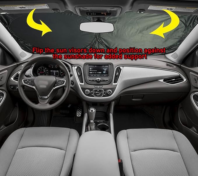 Gven Windshield Sun Shade 2025 Windshield Cover Sun Shade Automotive Interior - Image 6