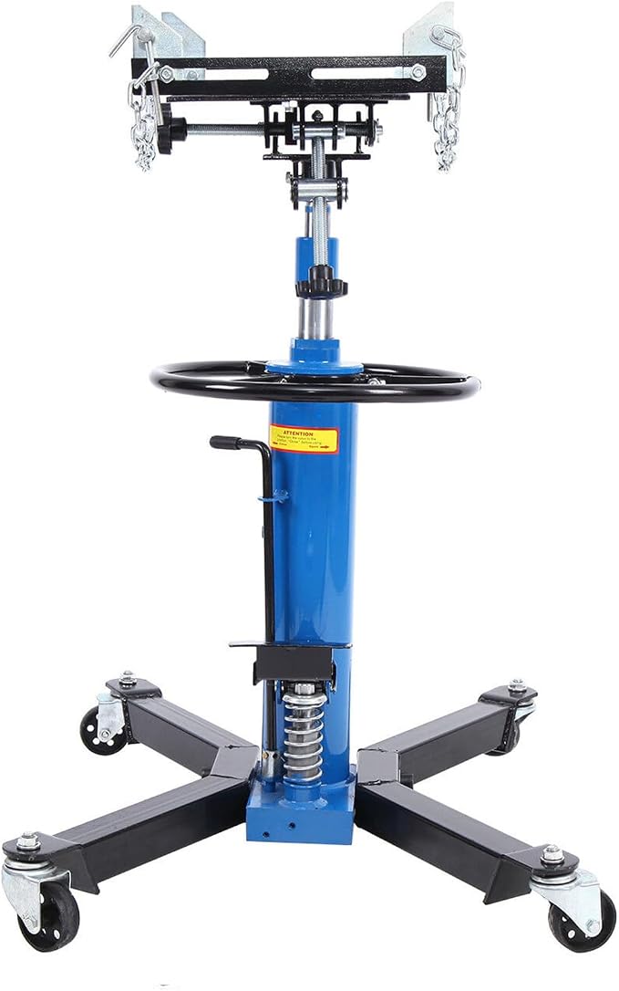 Transmission Jack 1660 lbs/ 0.75 Ton Capacity Hydraulic Telescopic Transmission by EVGTTI