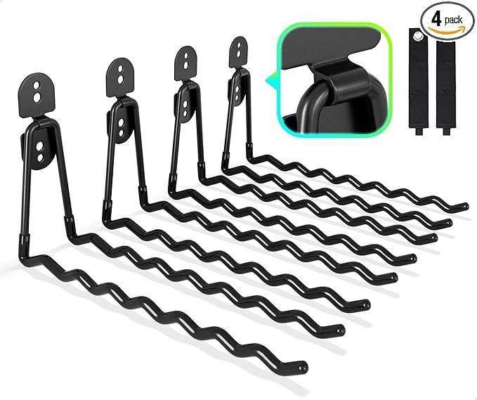 Garage Hooks 4-Pack, 11.8" Long Large Shed Storage Hanger Garden Tool Hook by COCOYA