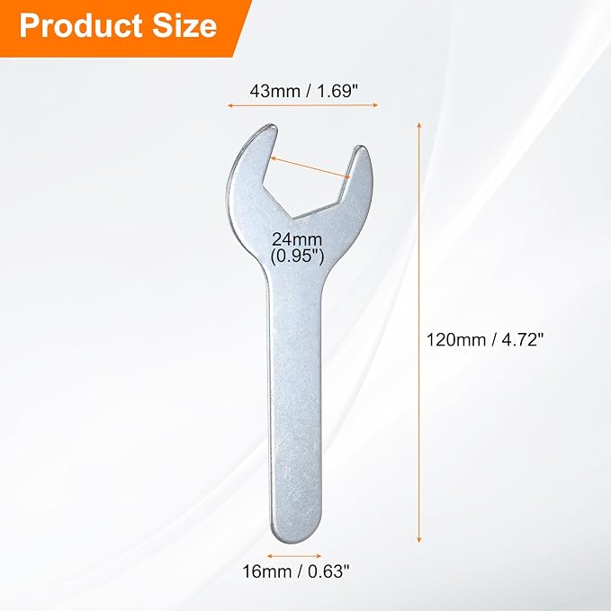 HARFINGTON 10pcs Small Wrench 24x120x2.3mm Metric U-Shaped Single Open Ended - Image 2
