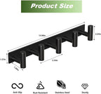 Coat Rack Wall Mounted with 5 Hooks, Metal Wall Hooks - Image 2
