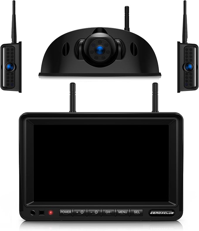 3-Camera Wireless RV Backup Camera System by ZEROXCLUB