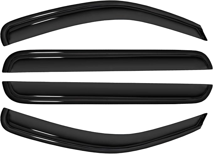 4pc Sun Rain Guards Window Visor Wind Deflector Compatible - Image 3