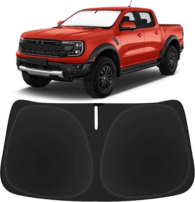 Sun Shade Windshield Sunshades for 2019-2024 2025 2026 Ford Ranger Accessories by SLOGENTO