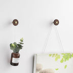 Solid Brass & Sapele/Mahogany Wall Hooks 2 Pack - Image 7