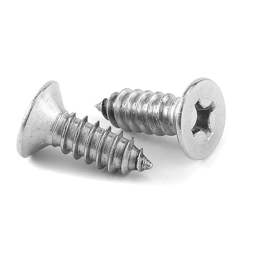#4 x 1/2" Wood Screw 100Pcs 18-8 Stainless Steel Screws Flat Head Phillips Fast by SGTZH