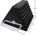 2 Packs Rubber Heavy Duty Wheel Chocks - Image 2