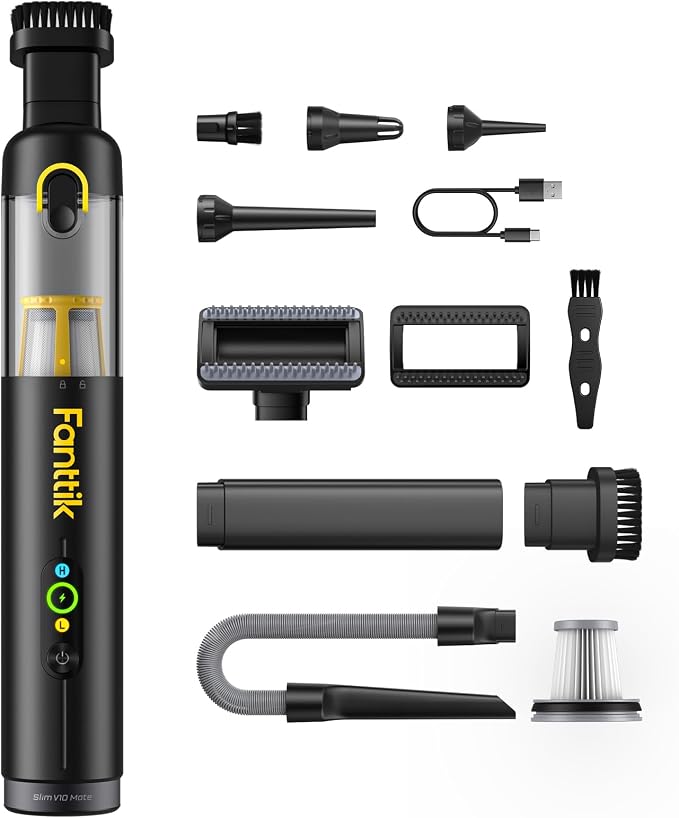 Fanttik Slim V10 Mate Cordless Car Vacuum, 4-in-1 Portable Mini Handheld Vacuum by FANTTIK%C2%AE