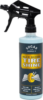 SOCAR Blue Suede Tire Shine Spray & Protectant. New-Tire Smooth Shine. by Socar-HandcraftedCleaningSolutions