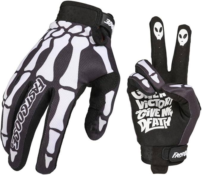 Skeleton Cool Motorcycle Bicycle Full Finger Off-Road Racing Gloves Outdoor - Image 2