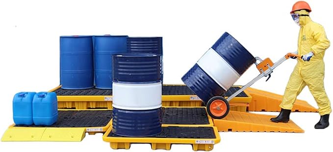 Drum Containment Spill Pallet, Industrial Nestable Oil Drums Leak-Proof Tray - Image 6