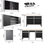 JZD Metal Storage Organization System, Hanging Closet, - Image 3