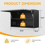 Metal Wall Cabinet with Adjustable Shelves, Doors - Image 3