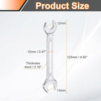 HARFINGTON 2pcs Double Open End Wrench 12mm x 13mm Metric 15 Degree Offset - Image 2
