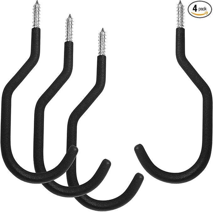 Heavy Duty Bike Hook, 4 Pack Regular Size Bicycle Hangers, Ceiling or Vertical by SMARTOLOGY