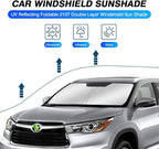 KUST Windshield Sun Shade for Toyota Highlander 2014-2019 Window Sun Visor - Image 2