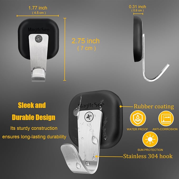 Upgraded Heavy Duty Magnetic Hook, Powerful Magnet Versalite Indoor and Outdoor - Image 2