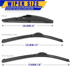 3 wipers Replacement for 2012-2019 Toyota Prius C, Windshield Wiper Blades - Image 2