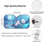 Blue Butterfly Flower Car Windshield Sunshade Front Window Sun Visor Protector - Image 2
