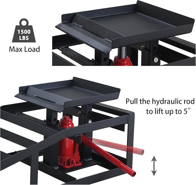 Hydraulic Car Ramps 11000lbs Low Profile Car Lift Service Ramps Truck Trailer - Image 3