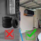 Tire Rack Wall Mount Adjustable 31"-56" Tire Storage Rack Wall Mount Wheel Rack - Image 6